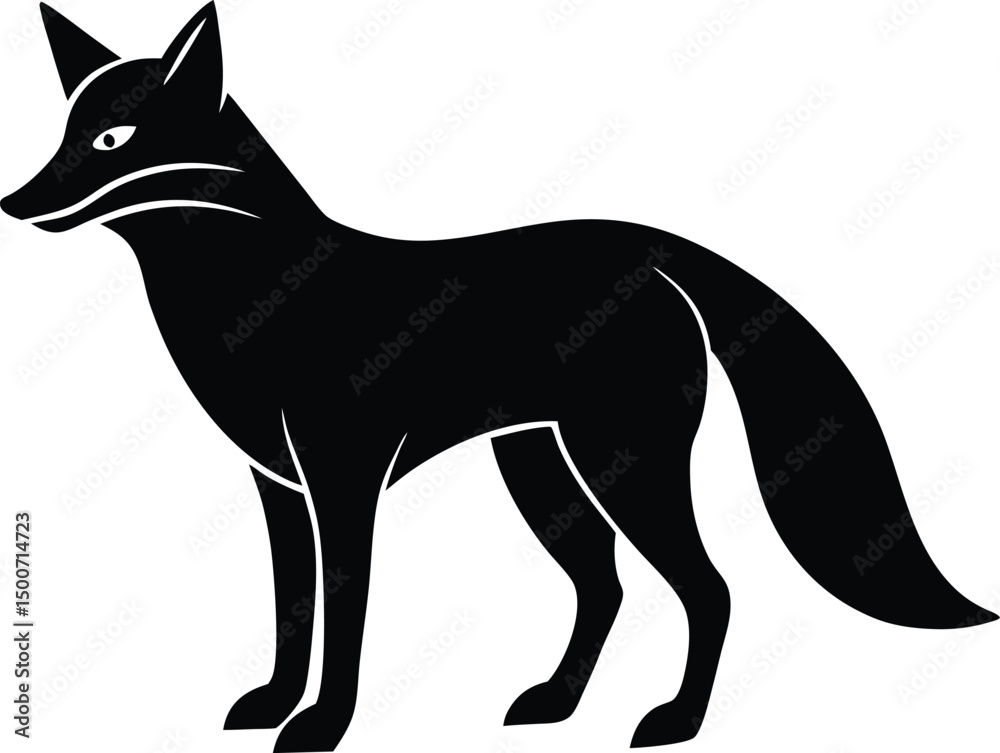 Fototapeta premium fox silhouette vector