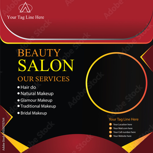 beauty saloon and barber shop advertisement poster design vector templates