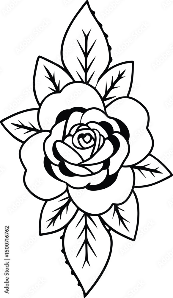 Fototapeta premium vector illustration of a rose