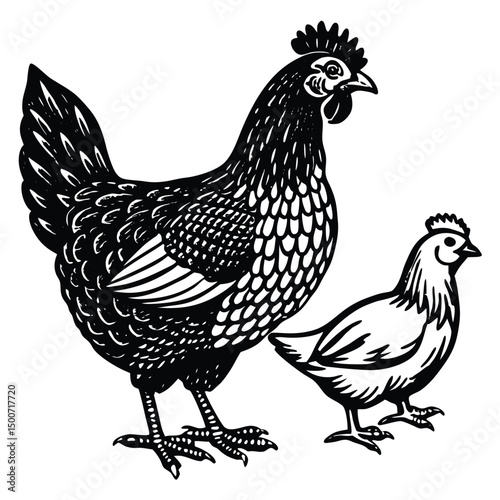 two hen