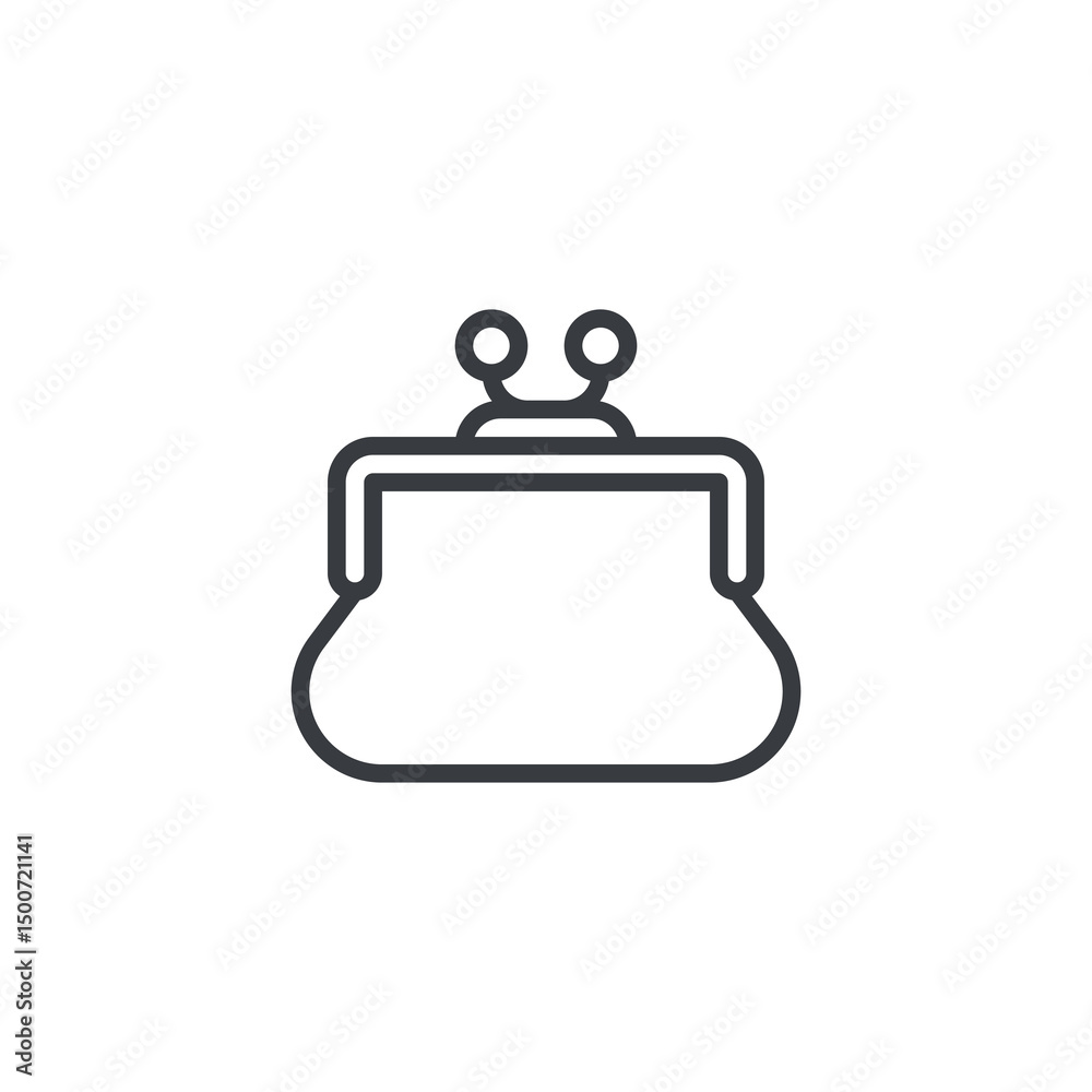 Fototapeta premium Coin Purse line icon