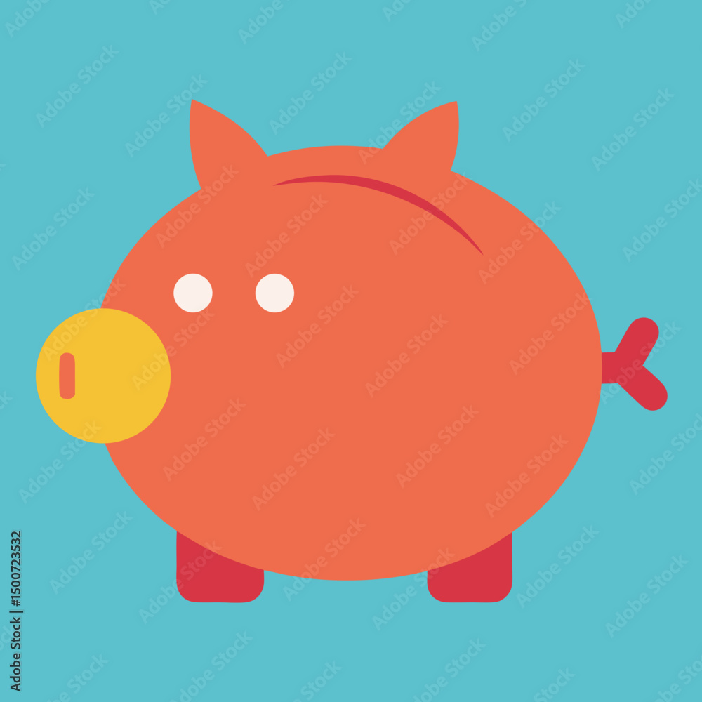 Fototapeta premium Modern Piggy Bank Icon Design vector illustration