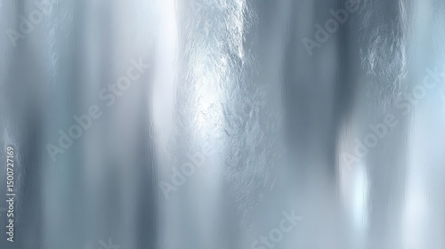 Blurred textured glass surface with cool blue and gray tones, creating an abstract, modern, and reflective appearance.