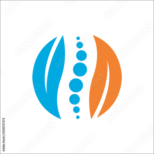 Green Body Circle Logo Design Illustration