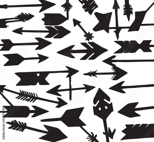 ARROW collection with diverse directional markers on white background.