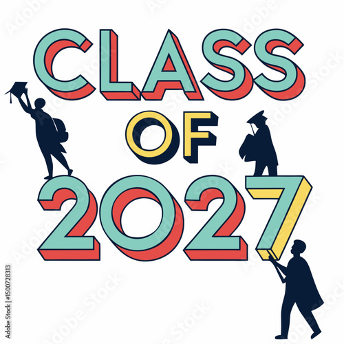 Colorful and Eye-Catching 2027 School Spirit Logo new design 
