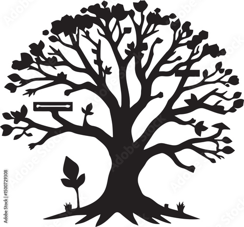 TREE collection with diverse directional markers on white background.