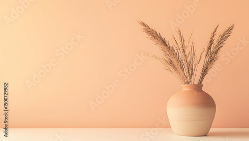 Dried Grass Vase Minimalist Still Life