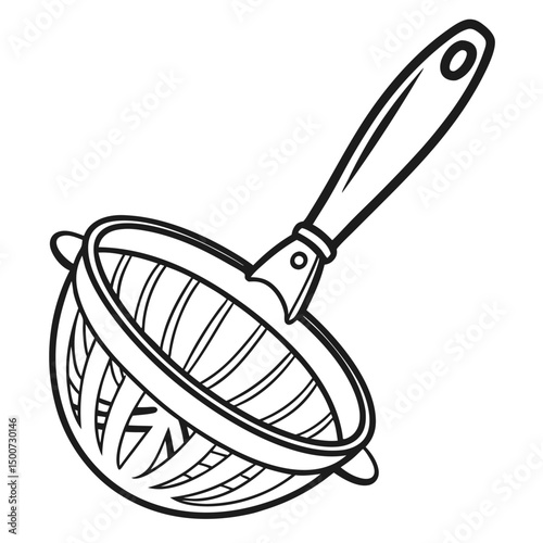 Kitchen Colander with Handle Illustration