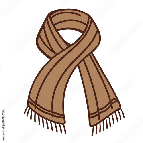 Infinity  Scarf Shawl Vector. Simple Illustration of Scarves, Shawls, and Pashmina Accessories