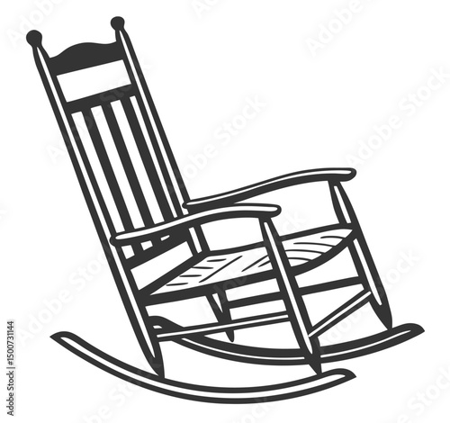 wooden rocking chair