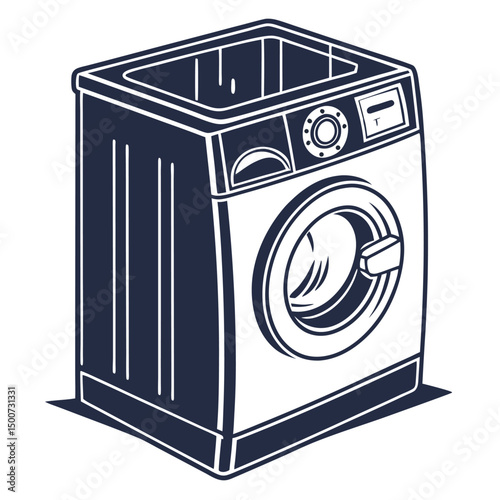Front Load Washing Machine – Home Appliance Vector