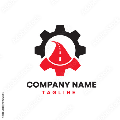 Road Repair Logo Design Vector,