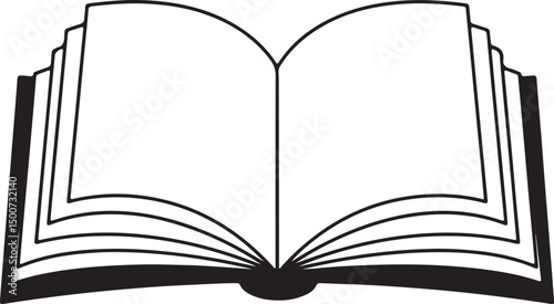 open book vector illustration isloated on  a white background