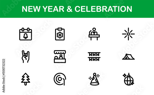 Politics Icon Set Featuring Government, Voting, Campaign, Election, and Public Service Elements in a Clean, Minimalist, SEO-Optimized Vector Style
