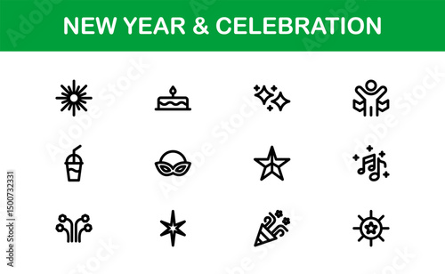 Politics Icon Set Featuring Government, Voting, Campaign, Election, and Public Service Elements in a Clean, Minimalist, SEO-Optimized Vector Style