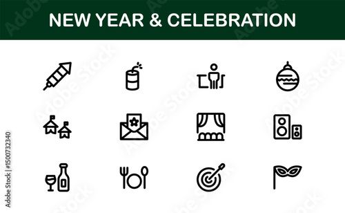 Politics Icon Set Featuring Government, Voting, Campaign, Election, and Public Service Elements in a Clean, Minimalist, SEO-Optimized Vector Style