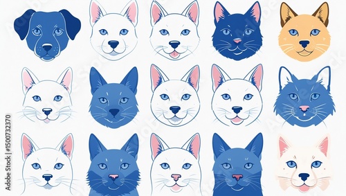 Collection of Cat and Dog Portraits