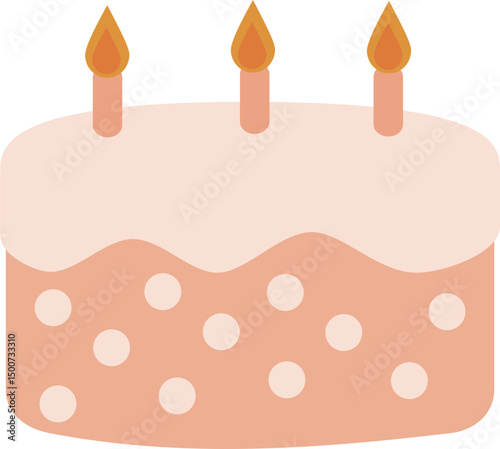 vector illustration of an illustration of a cake
Charming vector birthday cake with creamy layers, a blue candle, and bubble art on a plate. Perfect for invitations, cards, and party decor. Simple yet