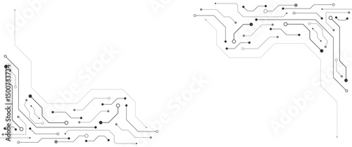 Abstract digital background with technology circuit board texture. Electronic motherboard illustration. Communication and engineering concept. Vector illustration 
