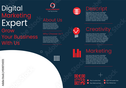 grow your business with us digital marketing advertisement social media poster design vector templates