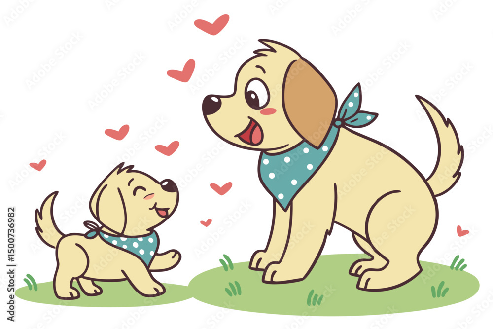 Fototapeta premium Dog Dad Duo