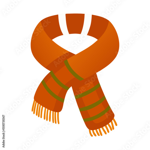 Simple Illustration of fashion scarf Stylish Accessories

