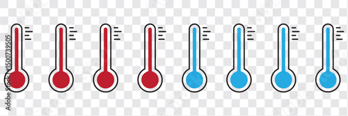 Thermometer icon set vector