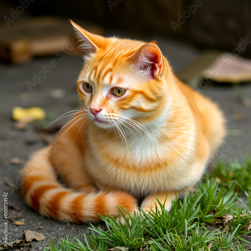 ginger stray cat