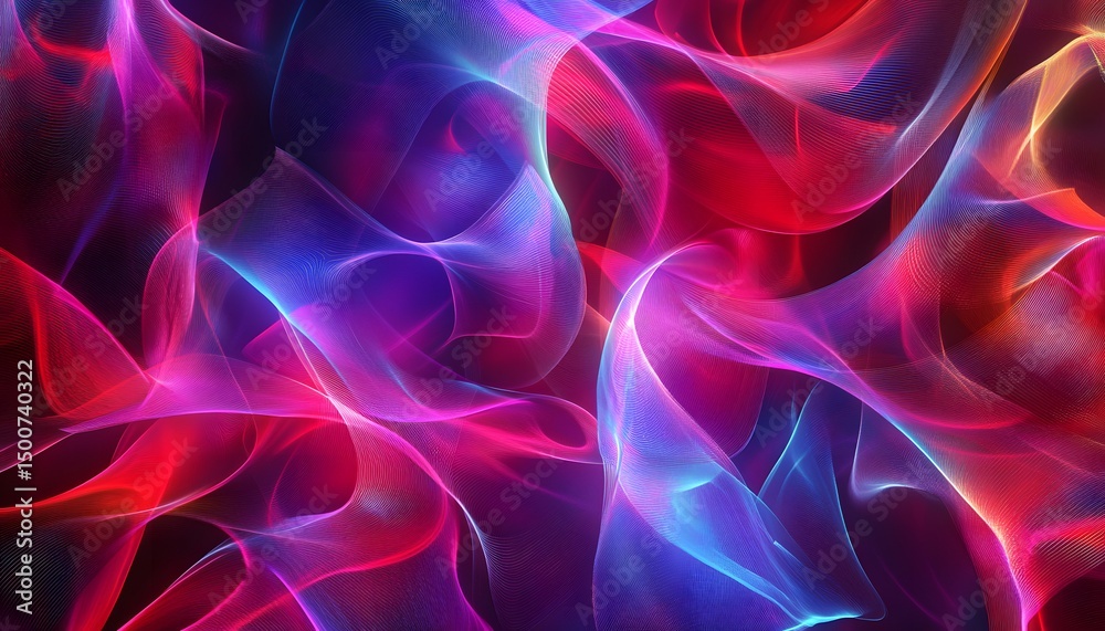 Obraz premium Vibrant abstract design with flowing lines of color.