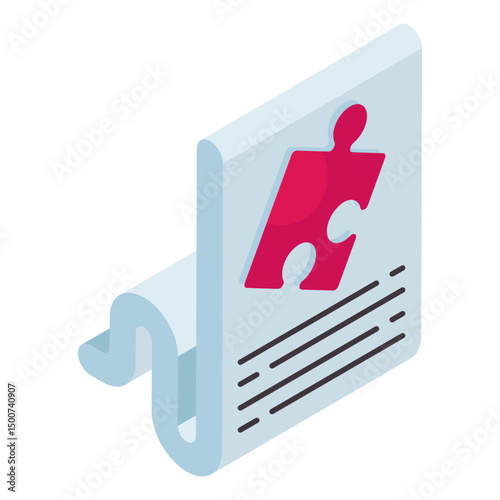 Modern design icon of problem solving file
