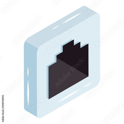 Perfect design icon of ethernet port 