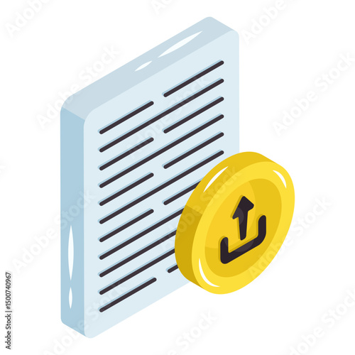 An icon design of file upload 