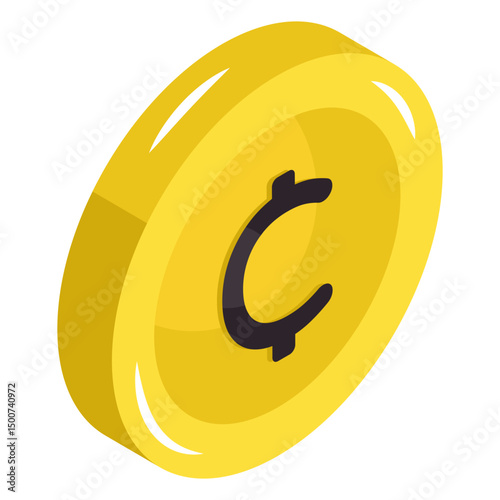 Perfect design icon of cent coin  