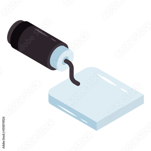 Vector design of trowel, isometric icon 