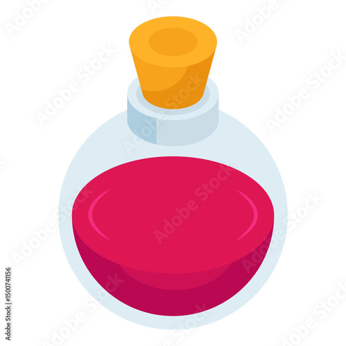 An editable design icon of chemical flask