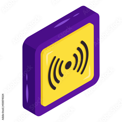 Editable design icon of wifi signal 