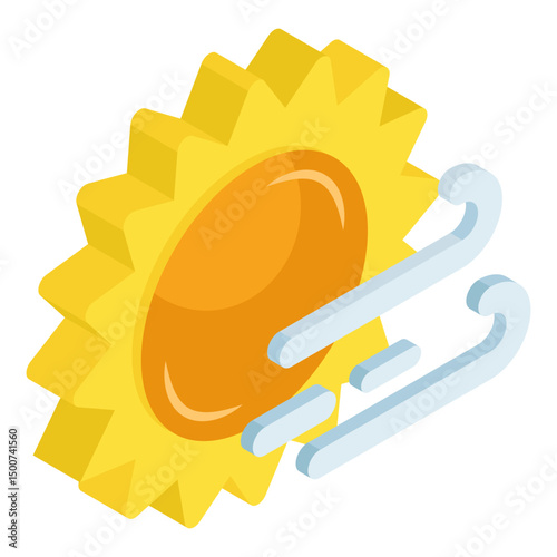 An icon design of sunlight 