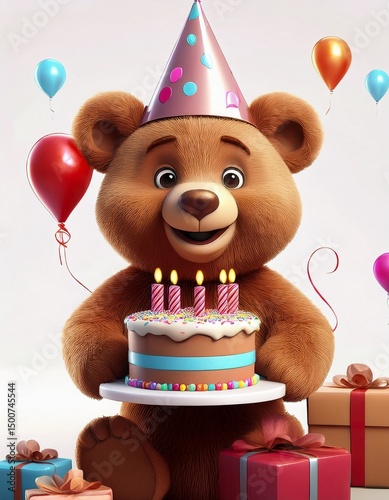 birthday teddy bear cartoon 