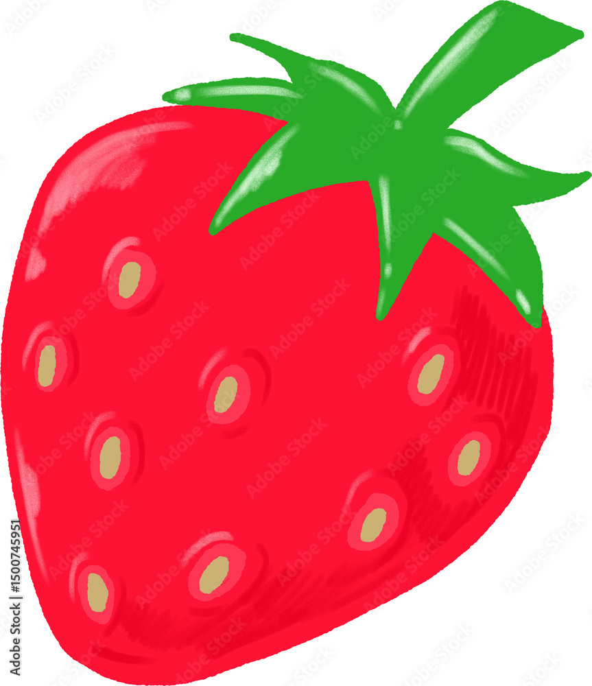 Obraz premium 딸기 색연필 손그림