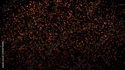 Bokeh effect background animation. Golden snow Motion graphics.