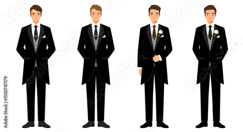 Formal wear men illustration