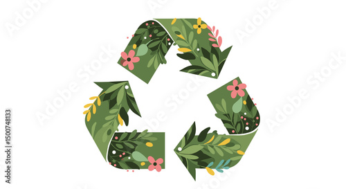 Floral recycle symbol
