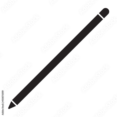 pencil isolated on white icon