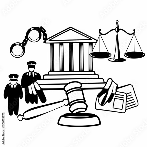 Justice and law symbolized by balanced scales, illustrating equality and fairness