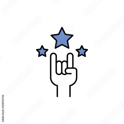 Rock And Roll Icon vector stock illustration