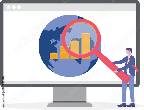 World economic analysis, global investment or international business opportunity research,

