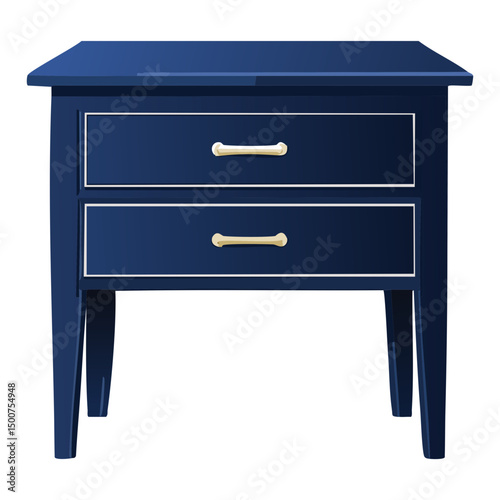 elegant dark blue bedside table