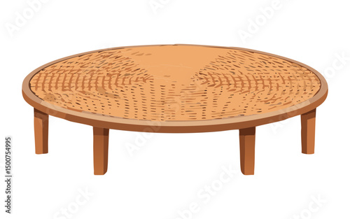 Woven Top Round Table