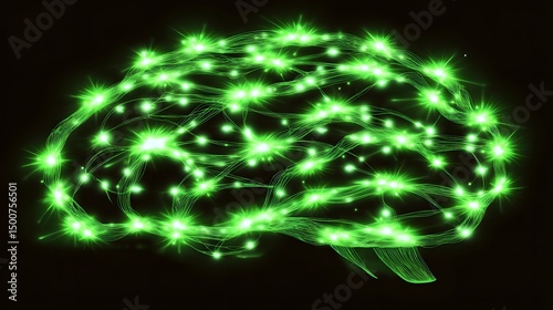 Wallpaper Mural Illuminated representation of a brain network. Torontodigital.ca